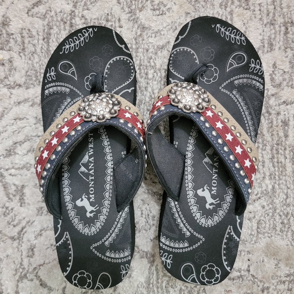 Antique Colored Flip Flops